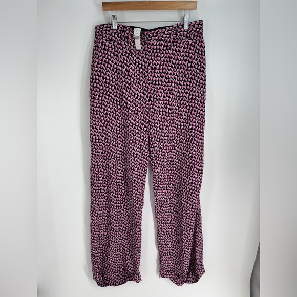 Barneys New York Heart High Rise Front Clasp Straight Leg Pants - Picture 1 of 6